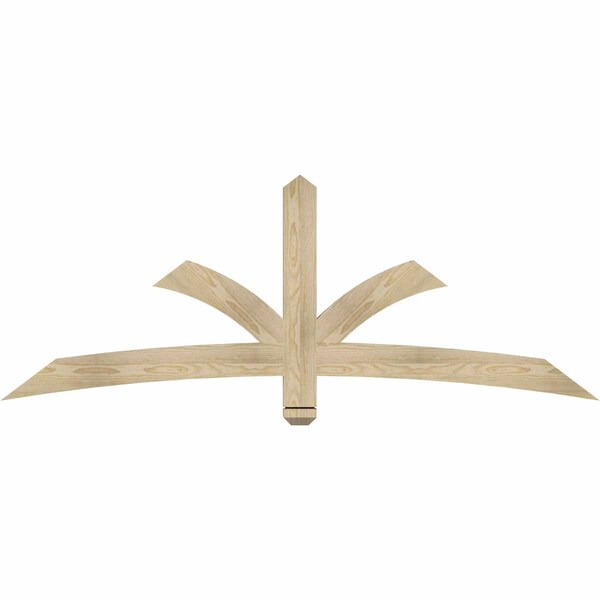 Ekena Millwork Davenport Rough Sawn Timber Gable Bracket, Douglas Fir, 72"W x 27"H x 2"D x 4"F, 9/12 Pitch GBW072X27X0204DAV00RDF - main